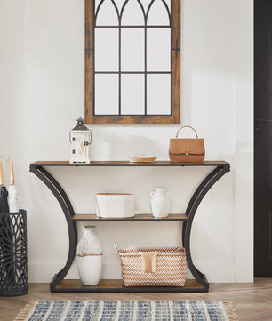 VASAGLE Console Tafel met 2 etages - Vintage Design voor Hal en Woonkamer