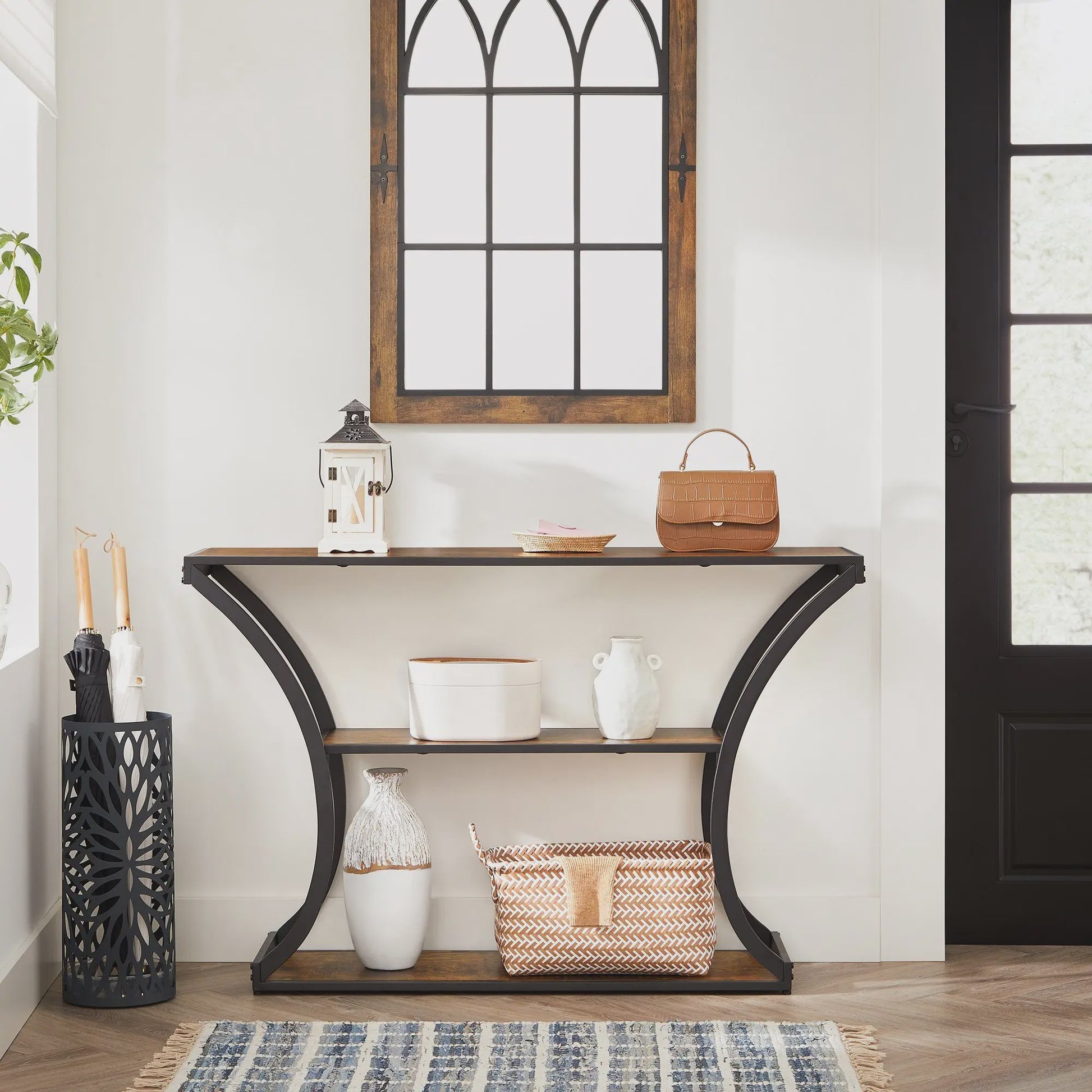 VASAGLE Console Tafel met 2 etages - Vintage Design voor Hal en Woonkamer