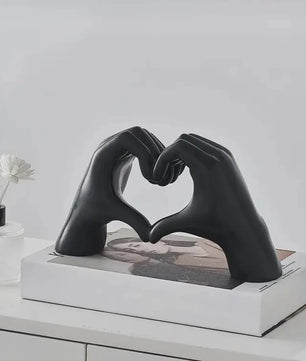 Moderne Hart Hand Gebaar Sculptuur - Abstracte Decoratie voor Bureau & Huis