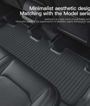 YZ Vloermatten Set voor Tesla Model Y & Model 3 (2021-2026) - TPE Waterdicht & Antislip