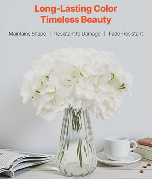 Kunstbloemen Witte Hydrangea - Zijde, Realistisch, Bulk voor Bruiloft & DIY