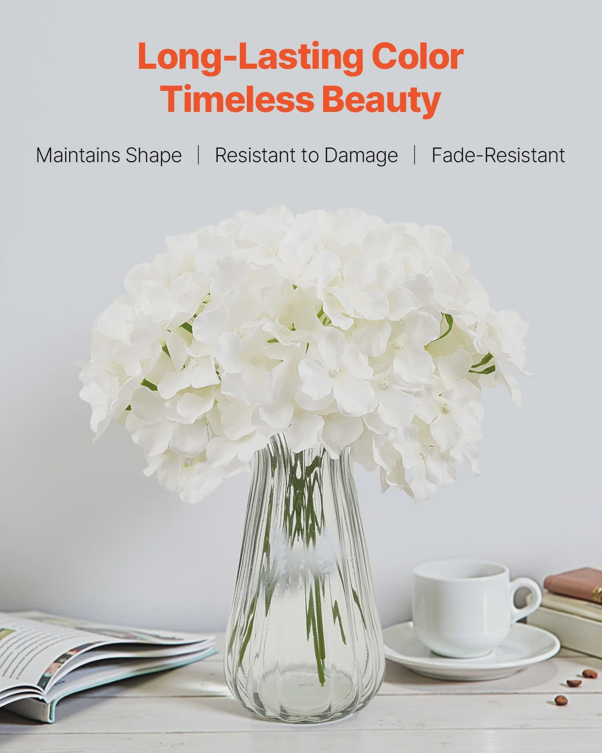 Kunstbloemen Witte Hydrangea - Zijde, Realistisch, Bulk voor Bruiloft & DIY