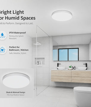 Ultra-dunne Ronde LED Plafondlamp Waterdicht Flush Mount 6500K Daglicht