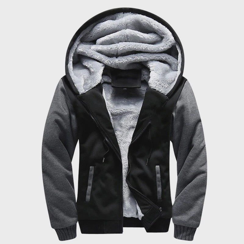 Warme Heren Winterjas met Camouflageprint en Fleece Voering - Casual Hooded Jacket