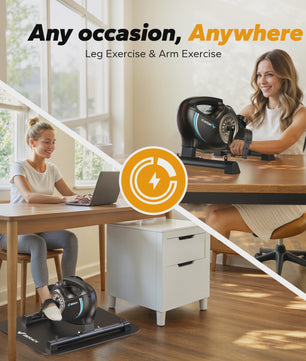 MERACH Mini Hometrainer Fiets - Stille Onder Desk Bike met App voor Arm & Been Training