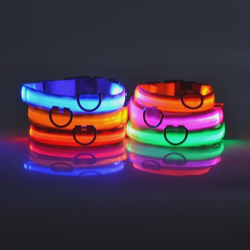 LED Hondenhalsband - Oplaadbaar en Verstelbaar voor Maximale Zichtbaarheid in het Donker