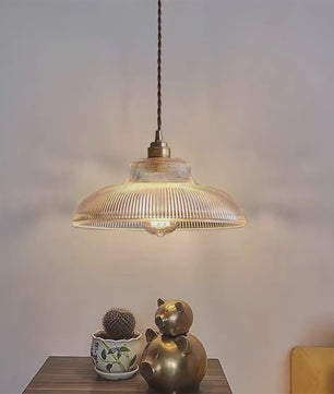 Groene Glazen Hanglamp Vintage - Sfeervolle Verlichting voor Woonkamer, Hal & Slaapkamer