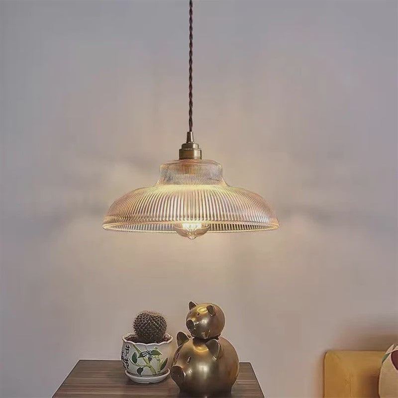 Groene Glazen Hanglamp Vintage - Sfeervolle Verlichting voor Woonkamer, Hal & Slaapkamer