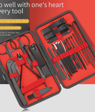 Professionele Manicure & Pedicure Set - 25 Delig - Roestvrij Staal