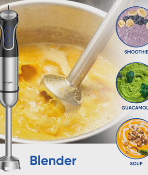 BioloMix 5-in-1 Staafmixer: Krachtige 1500W Blender voor Smoothies, Soepen en Babyvoeding