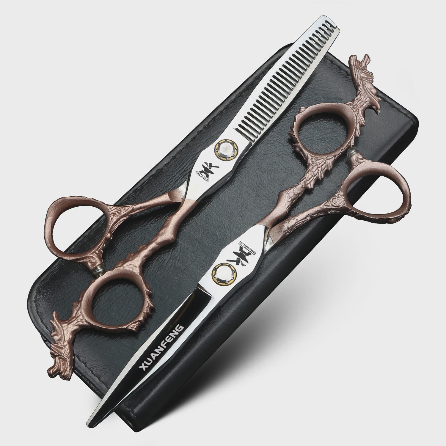 Xuanfeng 6-inch Drakenhandvat Haar Scharen Set - Professionele Knipper- en Effen Schaar