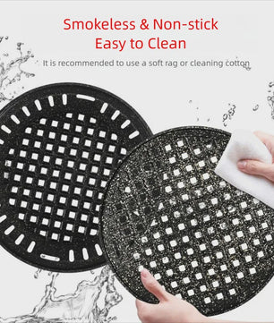 Koreaanse BBQ Grillplaat Rond - Non-stick & Makkelijk Schoon te Maken - Voor Buiten Grillen