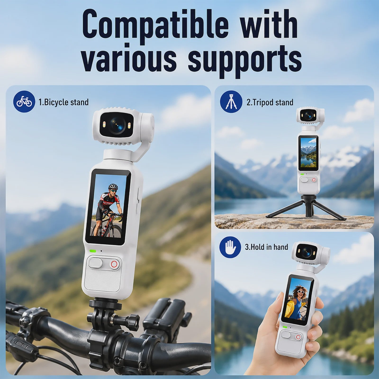Ourlife 4K Action Camera met 180° Roteerbare Lens & 1.97" Scherm - Perfect voor Vlogs & Sport