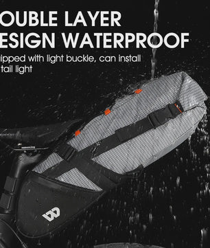 WEST BIKING Fietszadel Tas 10L - Waterdichte Onderzadel Opbergtas voor MTB & Racefiets