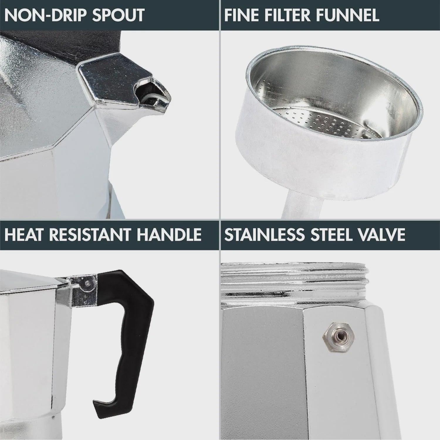 Klassieke Aluminium Moka Pot Espressomaker - Cubaanse Koffie voor Thuis & Camping