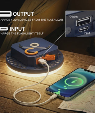 Oplaadbare Camping Lantaarn met Powerbank - 3 Lichtstanden, IP65 Waterdicht