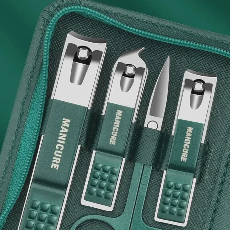 Professionele Manicure & Pedicure Set (9 Delig) - Roestvrij Staal met Reis Etui