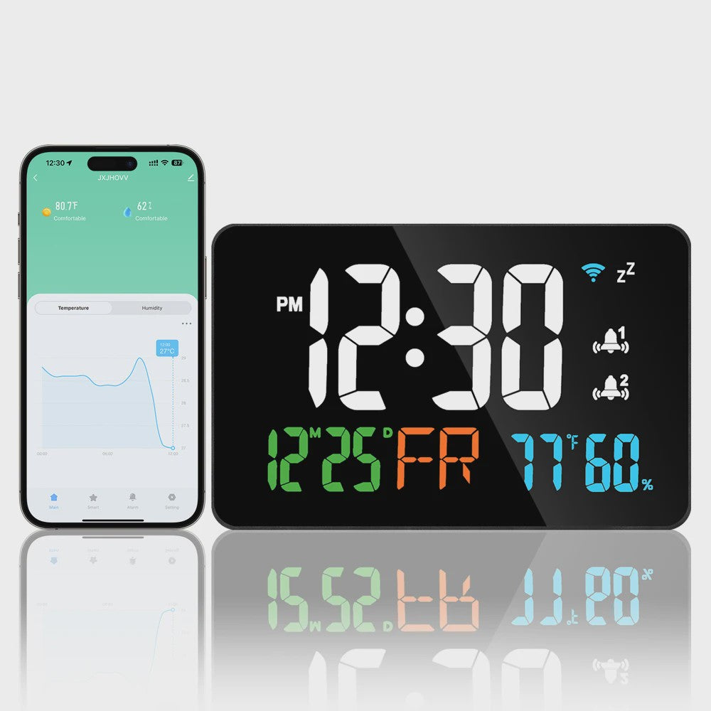 Intelligente WiFi Klok met Datum, Temperatuur & Vochtigheid - LED Display