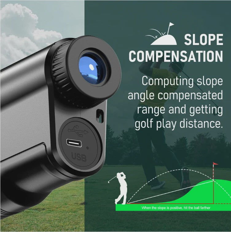REVASRI Golf Laser Afstandsmeter 1000M met Slope Compensatie, Flag Lock & Type-C Opladen
