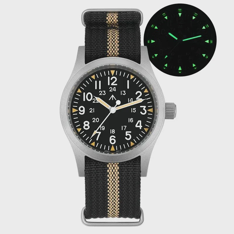 Militado ML05 Herenhorloge 38mm - Vintage Stijl met Miyota Uurwerk & Saffierglas