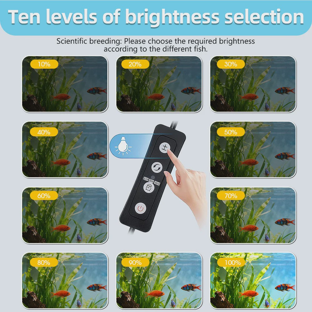 Intelligente LED Aquarium Verlichting met APP Control - Waterdicht IP68, Kleur & Helderheid Instelbaar