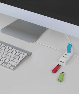 Compacte 4-Poorts USB 2.0 Hub - Vergroot de connectiviteit van je laptop of PC