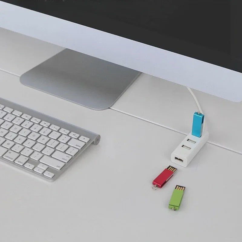 Compacte 4-Poorts USB 2.0 Hub - Vergroot de connectiviteit van je laptop of PC
