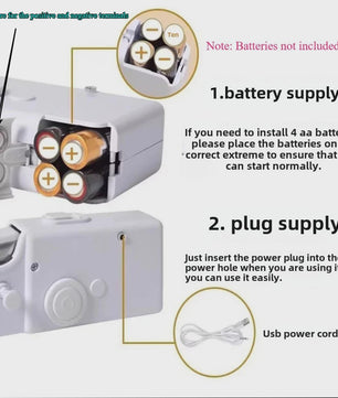 Draagbare Mini Naaimachine - Snel Kleding Repareren & DIY Projecten