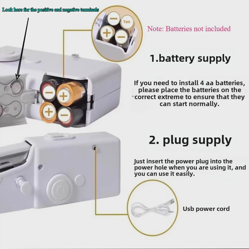 Draagbare Mini Naaimachine - Snel Kleding Repareren & DIY Projecten