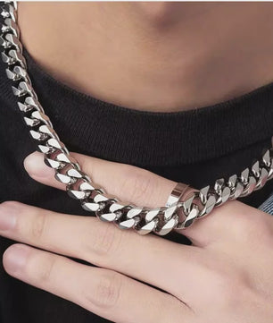 RVS Cuban Link Ketting - Klassiek Punk & Hip-Hop Design voor Heren en Dames