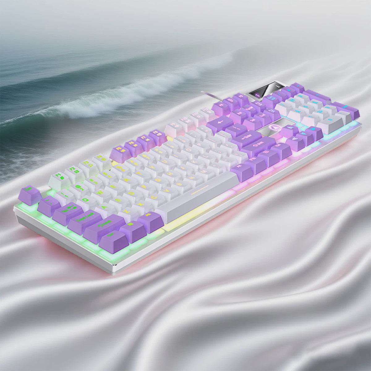Yindiao K500 Bedraad Gaming Toetsenbord met Numpad en Kleurrijke Backlight