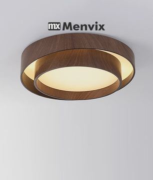Nordic Walnoothouten LED Plafondlamp - Stijlvolle Verlichting voor Woonkamer, Eetkamer, Balkon, Slaapkamer