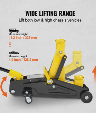 SucceBuy 2 Ton Hydraulische Garagekrik - Laag Profiel & Zwaar Uitvoering