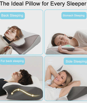 Ergonomisch Neksteun Kussen van Traagschuim - Orthopedisch Ontwerp voor Diepe Slaap