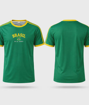 Zomer T-shirt 'Brasil 90s Aesthetic' - Casual Streetwear met Korte Mouwen
