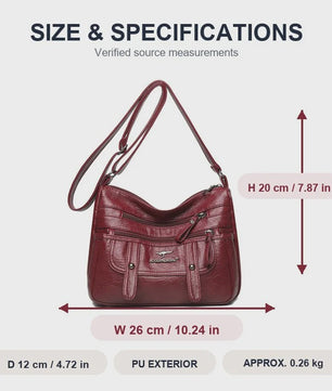 Modieuze Leren Moeder Tas - Grote Capaciteit Schoudertas & Crossbody voor Dames