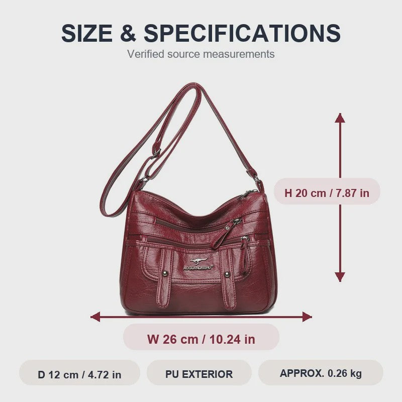 Modieuze Leren Moeder Tas - Grote Capaciteit Schoudertas & Crossbody voor Dames