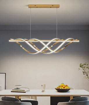 Moderne LED Hanglamp Golvend Design - Sfeervolle Verlichting voor Woonkamer & Eetkamer