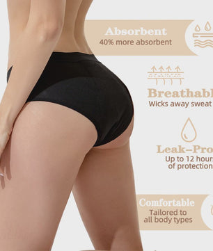 Dames Periode Bikini Broekje - 4 Laags Lekvrij en Absorberend