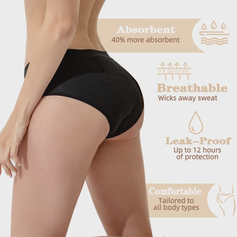 Dames Periode Bikini Broekje - 4 Laags Lekvrij en Absorberend