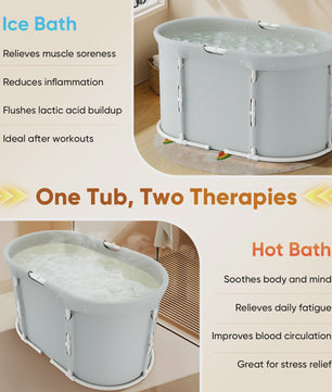 Portable Foldable Collapsible Deep Soaking Tub Adult Kids Spa Bath Barrel Ice Bath Hot Cold Therapy Baignoire Pliable Adullte