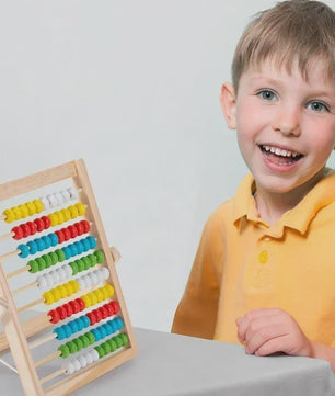 Houten Telraam Educatief Speelgoed - 100 Kralen voor Rekenonderwijs en Montessori Leren