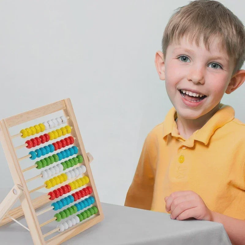 Houten Telraam Educatief Speelgoed - 100 Kralen voor Rekenonderwijs en Montessori Leren
