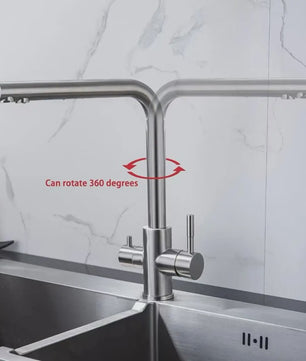 Keukenkraan met Waterfilter en Dubbele Hendel - Zuiver Drinkwater
