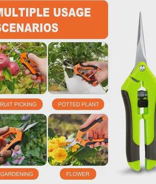 Scherpe Snoeischaar voor Tuinieren, Bonsai & Fruit Plukken - Ergonomisch Ontwerp