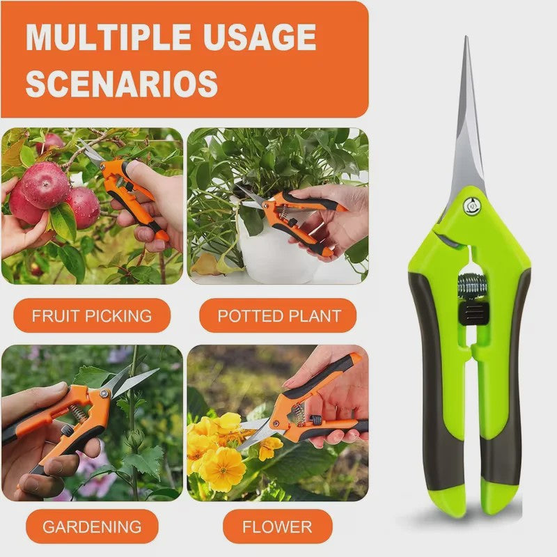 Scherpe Snoeischaar voor Tuinieren, Bonsai & Fruit Plukken - Ergonomisch Ontwerp