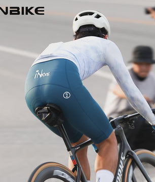 INBIKE Heren Fietsbroek met Bretels - Hoge Taille, Ademend & Met Zakken
