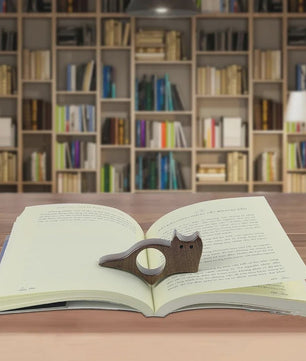 Houten Boekenlegger Kat & Hond - Unieke Dierlijke Leesmarker voor Boekenliefhebbers