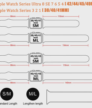 Sport Siliconen Bandje voor Apple Watch 38-49mm - Serie 1 t/m 11, SE, Ultra