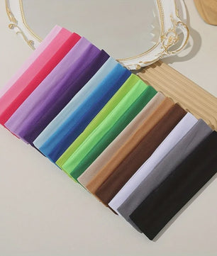 Elastische Haarbanden voor Dames - Effen Kleuren, Comfortabel voor Sport, Yoga & Make-up